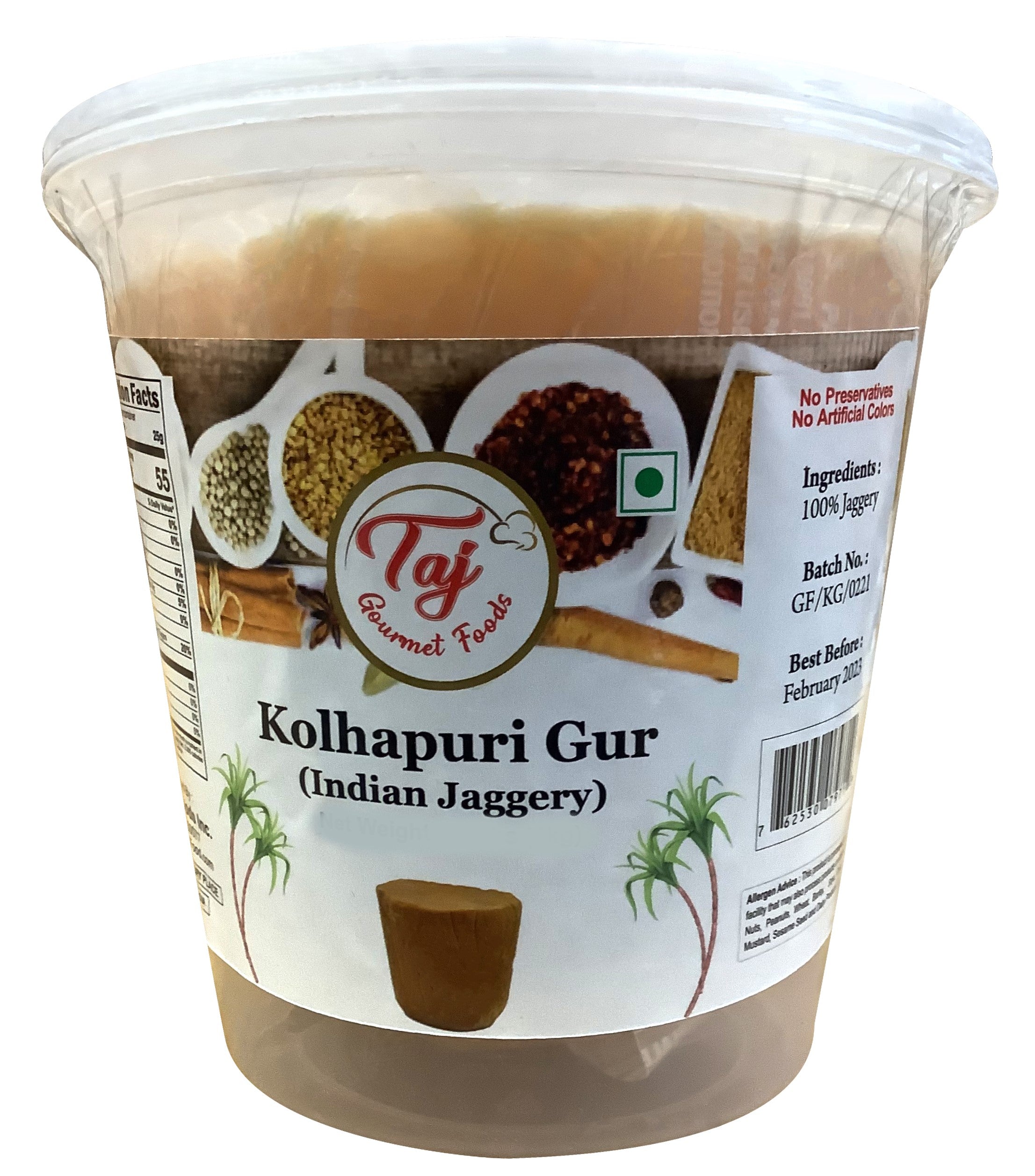 TAJ Kolhapuri Jaggery, indischer Gur, 10.9-Pfund (4.95kg)