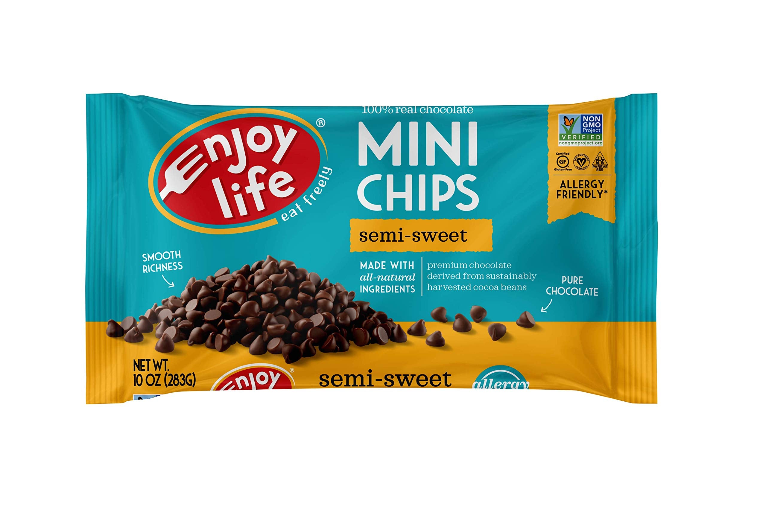 Genießen Sie das Leben Semi-süß Schokolade Chips – Allergenfrei, Vegan