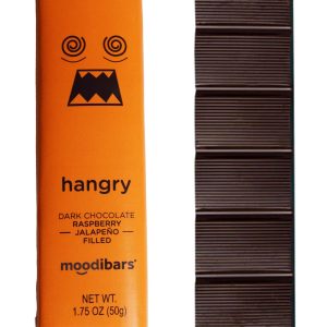 Moodibars Hangry dunkle Schokolade Himbeere Jalapeno – 1,75 Unze