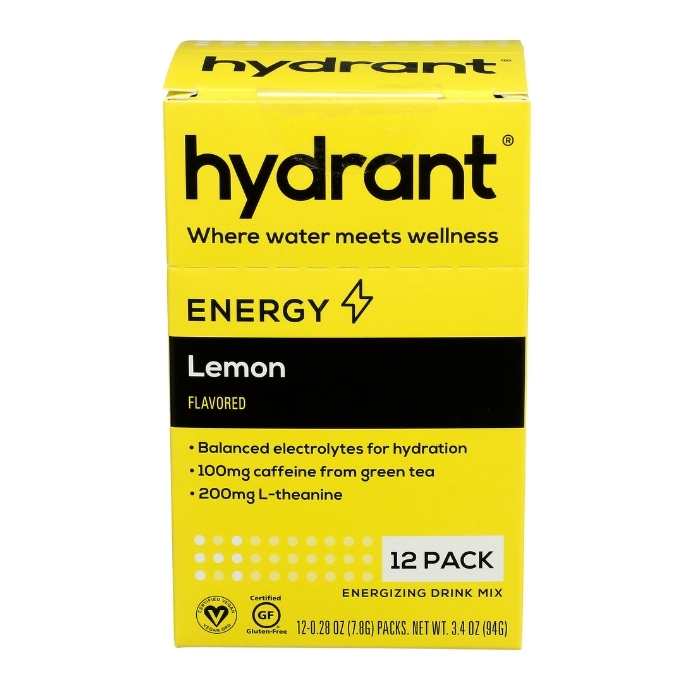 Hydrant – Energy Zitrone Hydration Mischung, 12 Beutel