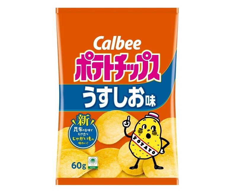 Calbee “Kartoffelchips, leichter Salzgeschmack”, 60g