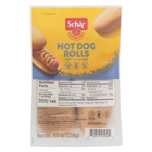 Schar glutenfreie Hotdog-Rollen, – 8oz