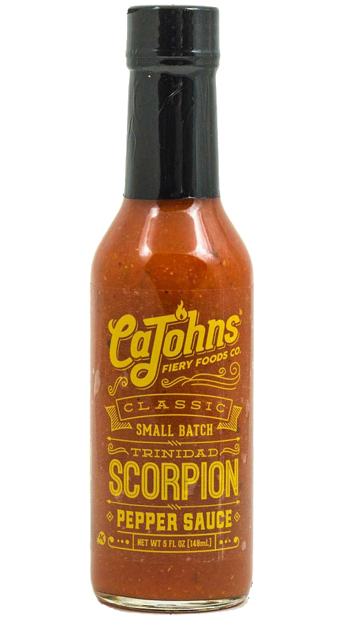 Cajohns klassische kleine Batch Trinidad Scorpion Pfeffersauce