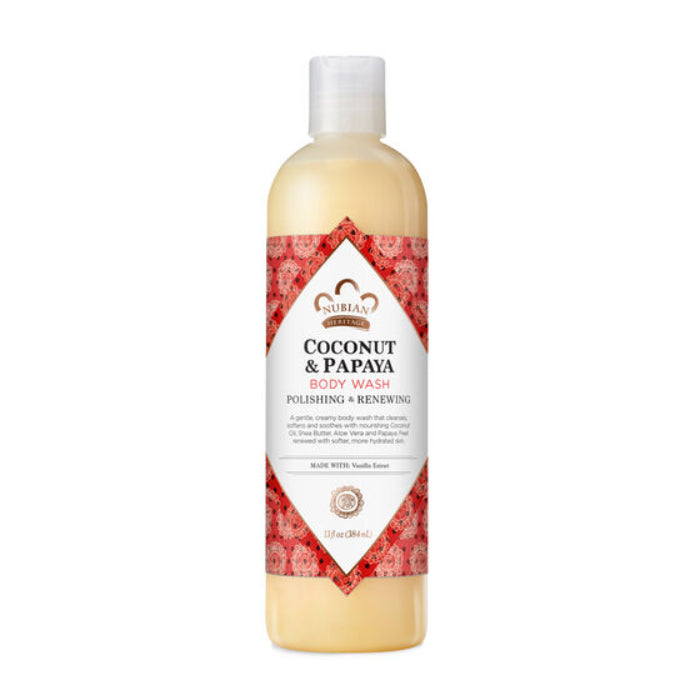 Nubian Heritage – Duschgel Kokos Papaya, 13 Floz (1 Stück)
