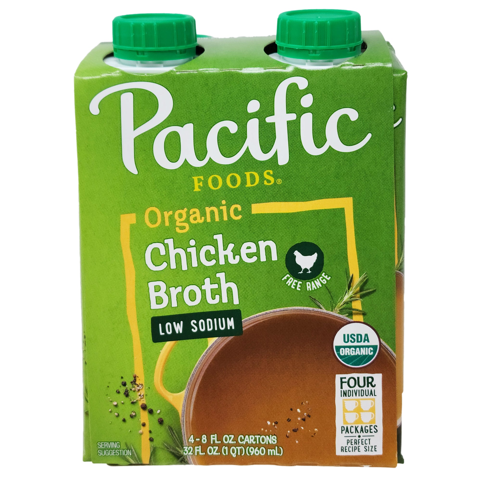 4er Packung – Pacific Bio Low Sodium Hühnerbrühe – 8oz