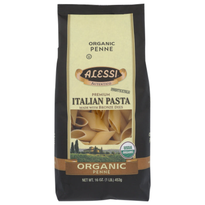 Alessi Bio Penne Pasta, 16 Oz – Packung mit 6 Stück
