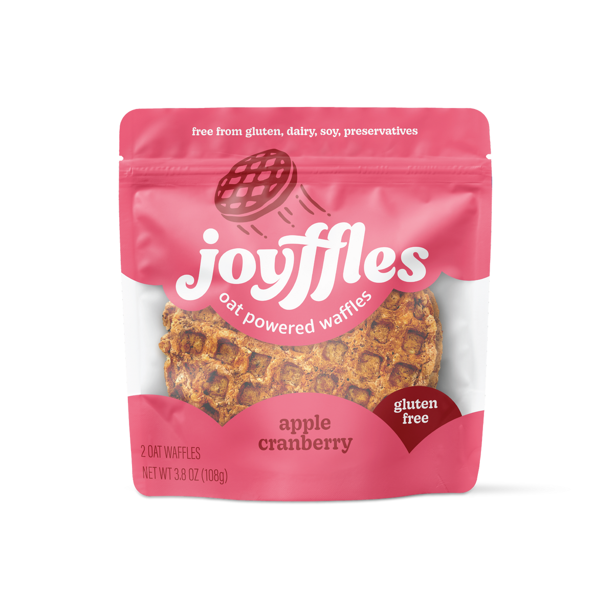 Joyffles Apfel Cranberry (Tart und frech) Waffeln – 2-teilige Packung