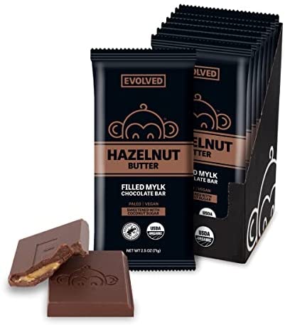 Evolved – Haselnuss gefüllte Bar, 2,5 Unzen – Packung mit 8
