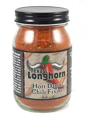 Texas Longhorn Hott verdammt Chili Fixins, 8oz