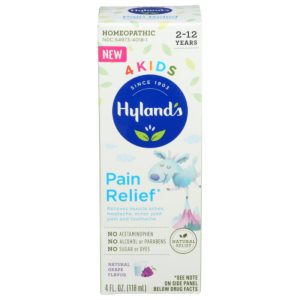 Hyland Kinder Schmerzlinderung Traube 4 fo – Packung mit 1