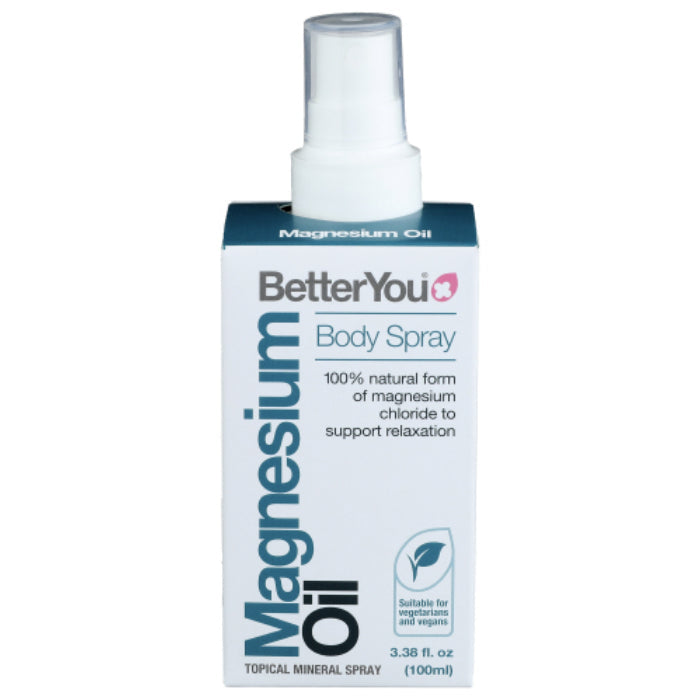 Betteryou – Spray Körper Magnesiumöl, 3.38 Fl Oz – Packung mit 1