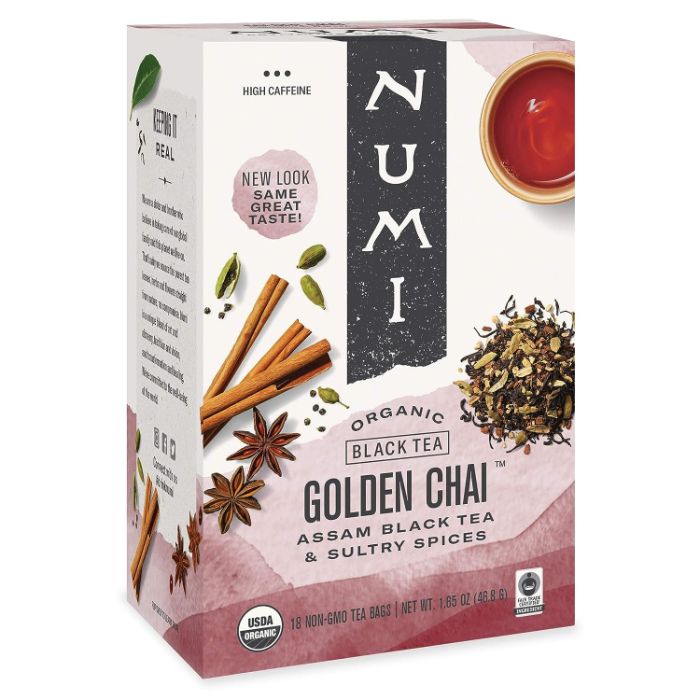 Numi Bio-Tee – Golden Chai, 18 Beutel – Packung mit 6