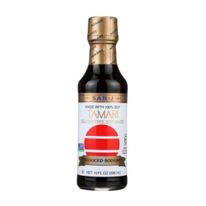 San-J Glutenfreie Sojasauce reduziert Natrium, 10 oz