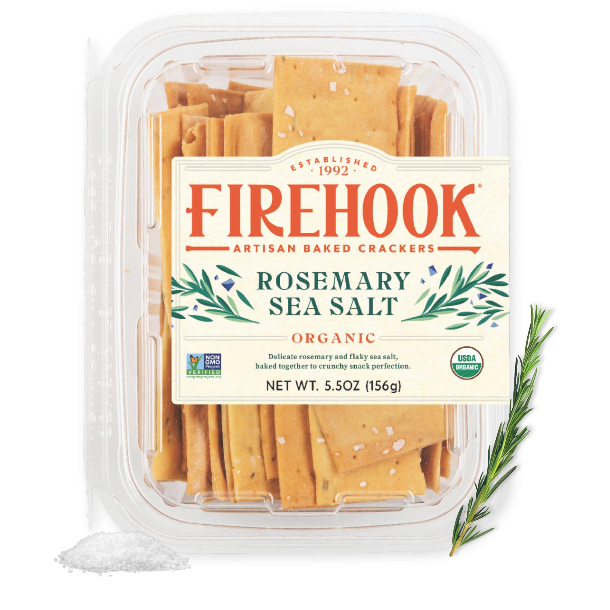 Feuerhaken Rosmarin Meer Salz Crackers