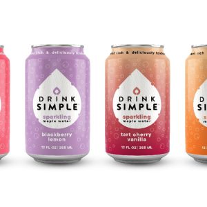 trinken einfach gemischt 12 Packung funkelnden Ahorn Wasser- 4 Geschmacksrichtungen: Torte Kirsche Vanille, Himbeere Zitrone, Brombeerzitrone und Orangencreme