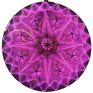 Philippines Christmas Capiz Parol Lantern Star (Tala) nur led violett zeigen – Größe 24