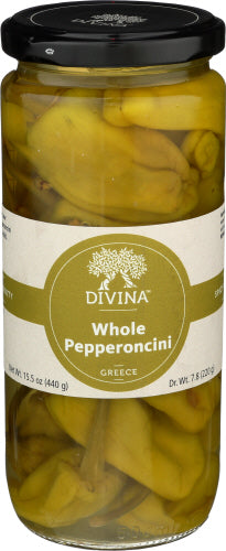 Divina All natürlich Pepperoncini, 15,5 Oz – Packung mit 6 Stück