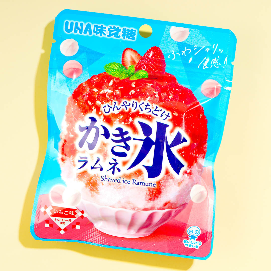 UHA Mikakuto Rasiertes Eis Ramune Süßigkeiten – Erdbeere