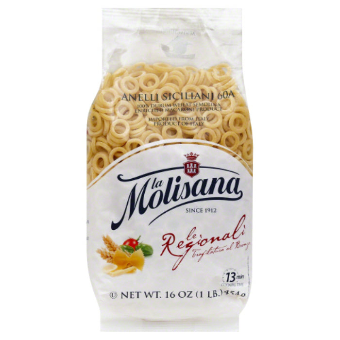 La Molisana – Pasta Anelli Siciliciani, 16 Oz – Packung mit 12 Stück