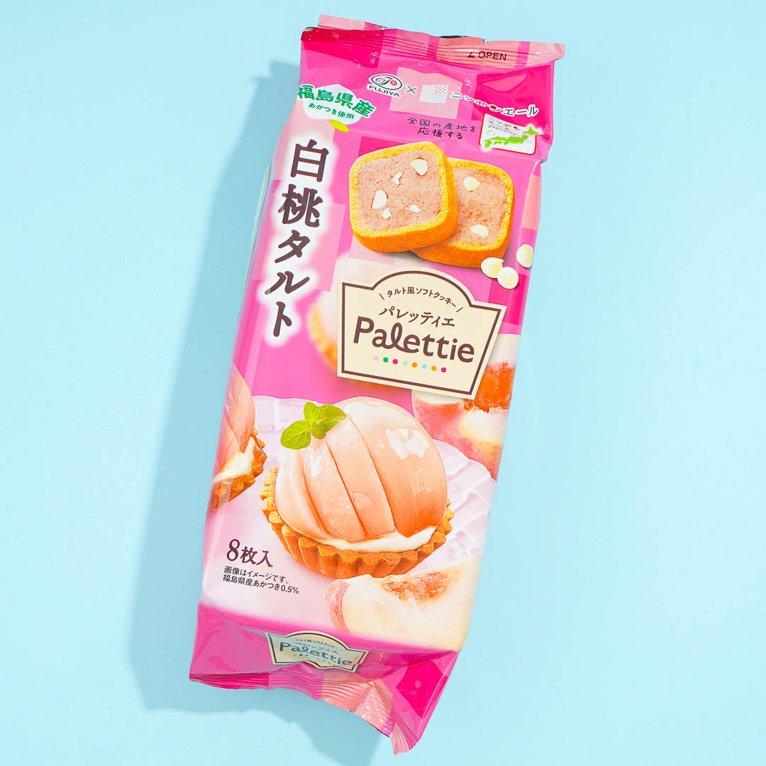Fujiya Palettie Kekse – Weißer Pfirsichtart