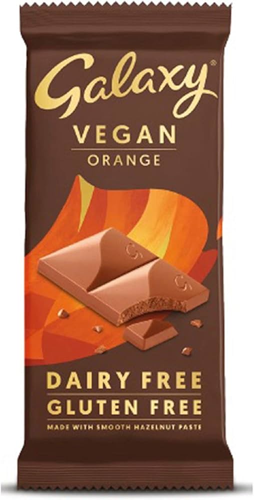 Galaxy – Veganer Schokoriegel glatt Orange, 100g