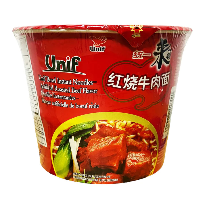 Unif Bowl Instant Nudeln – geröstetes Rindfleischgeschmack