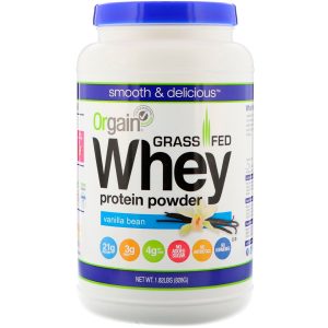 Orgain Grass Fed Whey Protein Pulver Vanillebohnen 1,82lb