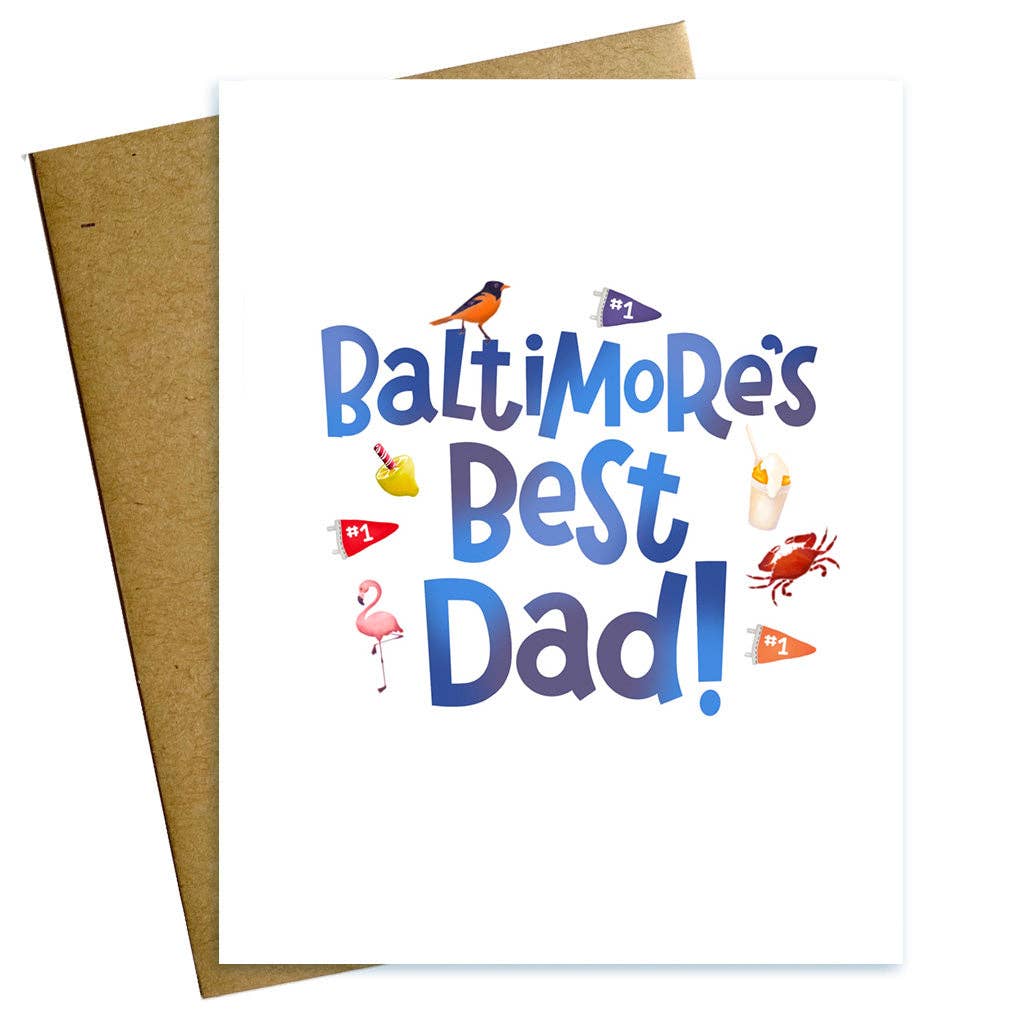 Maggie Moore Studio – Bester Vater in Baltimore Vatertagskarte