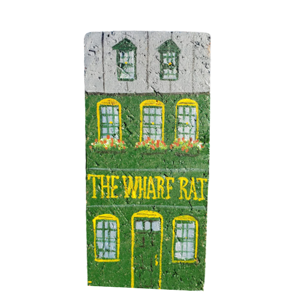 Linda Amtmann Handgemalter Ziegelstein - Die Wharf Ratte