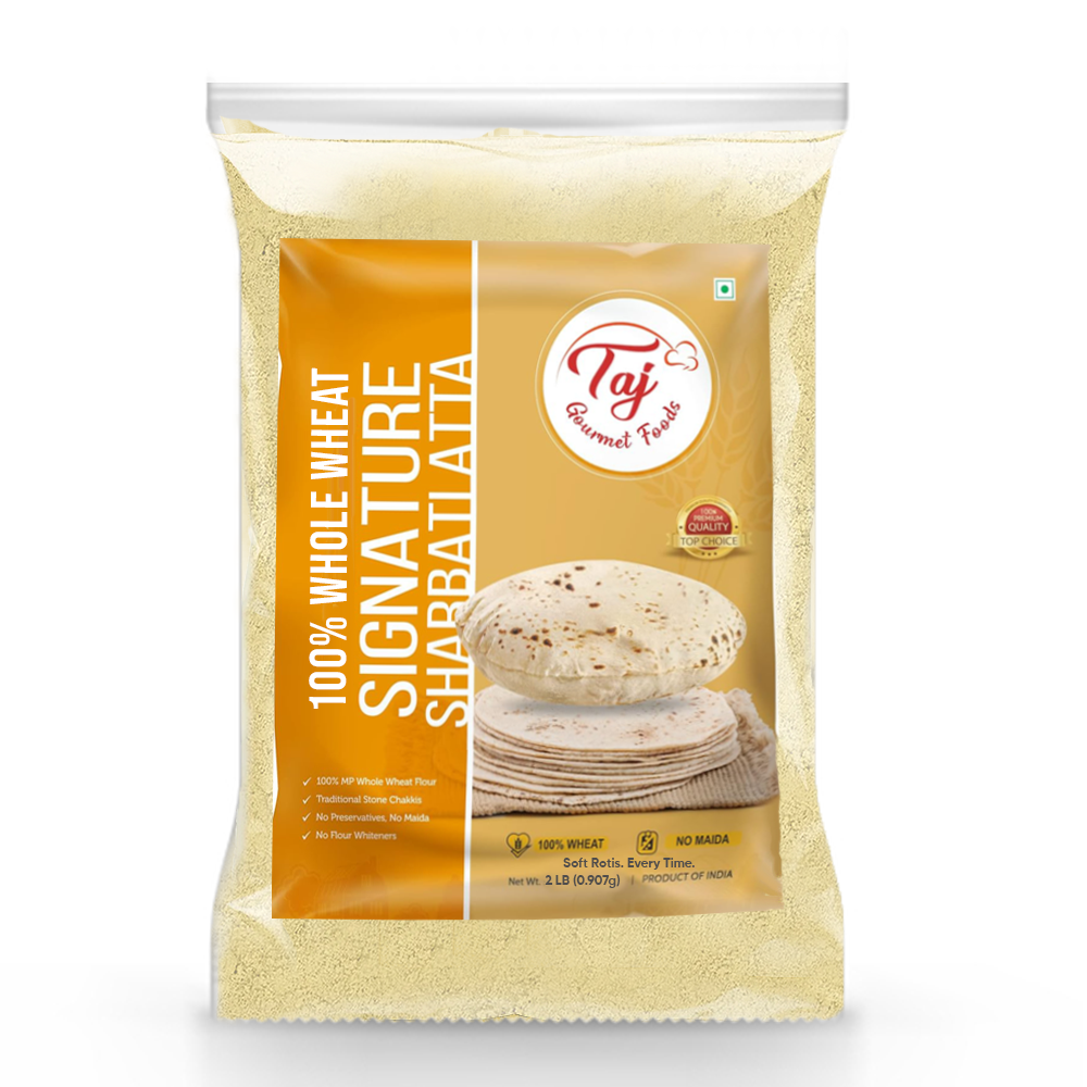 TAJ Signature Sharbati Atta, 100% Vollkornmehl, Chappati Mehl