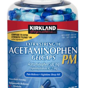 Kirkland Signature zusätzliche Stärke Acetaminophen pm 500 mg, 375 Kapseln
