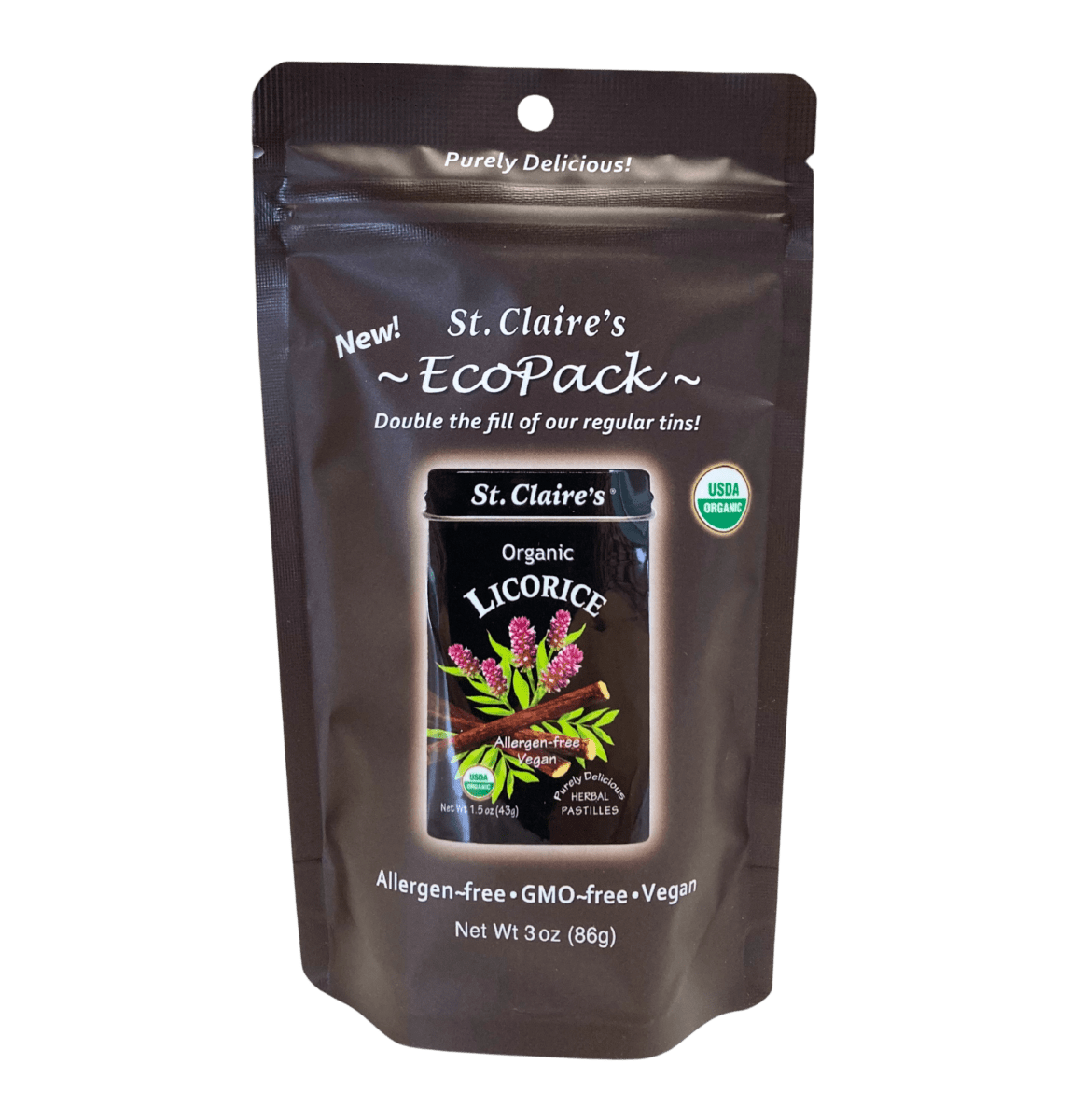 Lakritzpastillen, bio, 3 oz
