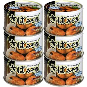 TOMINAGA Saba no Misoni Mackerel in Miso Soße in Dosen Dha & Epa japan × 6 Dosen – tokyo sakura Mall – 150g