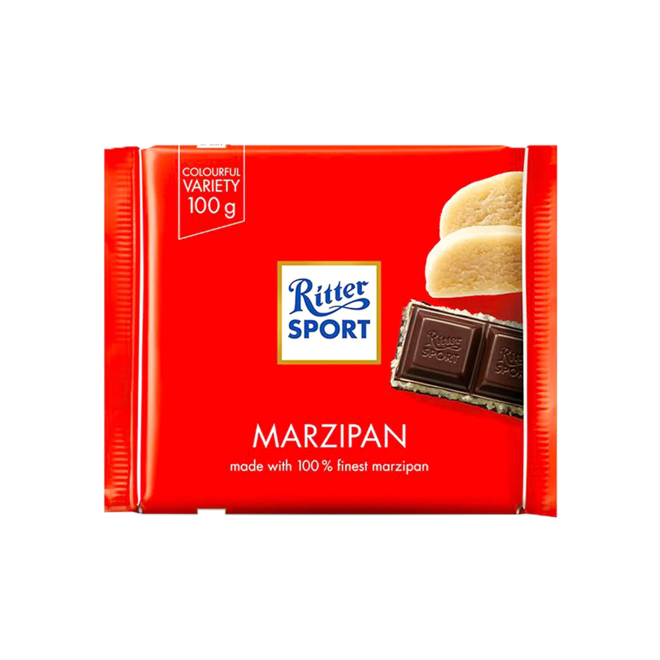 Ritter Sport Dunkle Schokolade mit Marzipan-Riegel (Deutschland)