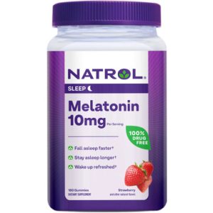 Natrol Melatonin Gummies, 10mg, Erdbeergeschmack, 180 Stück