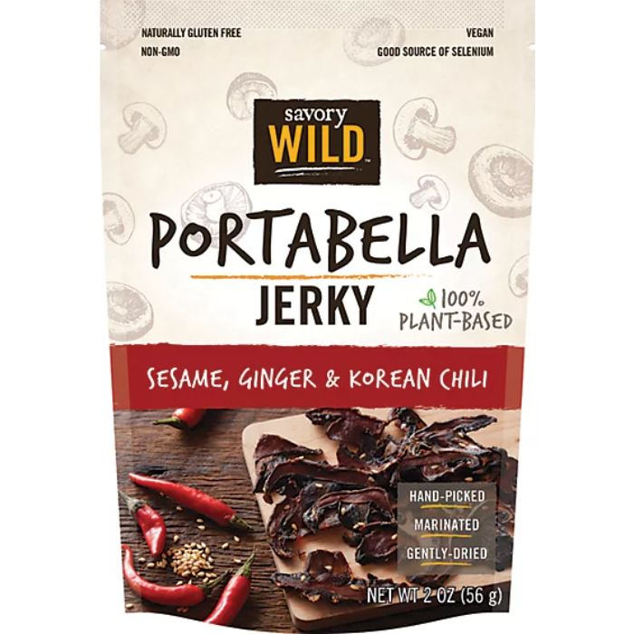 Savory Wilds tragbarer geräucherter Ingwer Chili Jerky 2 Oz – Packung mit 12 Stück