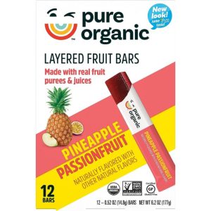 pure Bio – Ananas Passion Fruchtriegel 6.2 Unzen – Packung mit 9