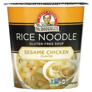 Reisnudelsuppe mit Sesamhühner . dr. mcdougall .s