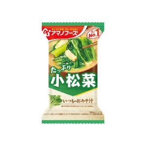 Amano Foods „Itsumo no Omisoshiru“, gefriergetrocknete Miso-Suppe, Komatsuna, 1 Portion