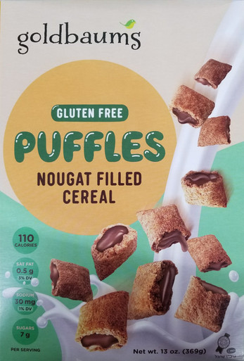 Goldbaums Glutenfrei Nougat Gefülltes Getreide, 13 oz