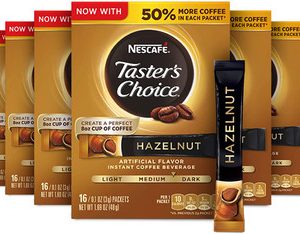 Nescafe Taster’s Choice Instant Haselnuss-Kaffee, 16 Zähler (Packung mit 12)