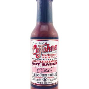 scharfe Sauce Cajohns schwarze Kirsche Vanille Bourbon infundiert Chipotle Habane