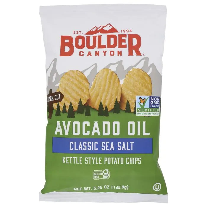 Boulder Canyon Cut Canyon Avocado Öl Meer Salz Chips, 5.25 Oz – Packung