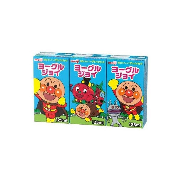 Meiji, Anpanman Drink Series, Joghurt Freude, Joghurt Geschmack Milchgetränk, 125ml x 3