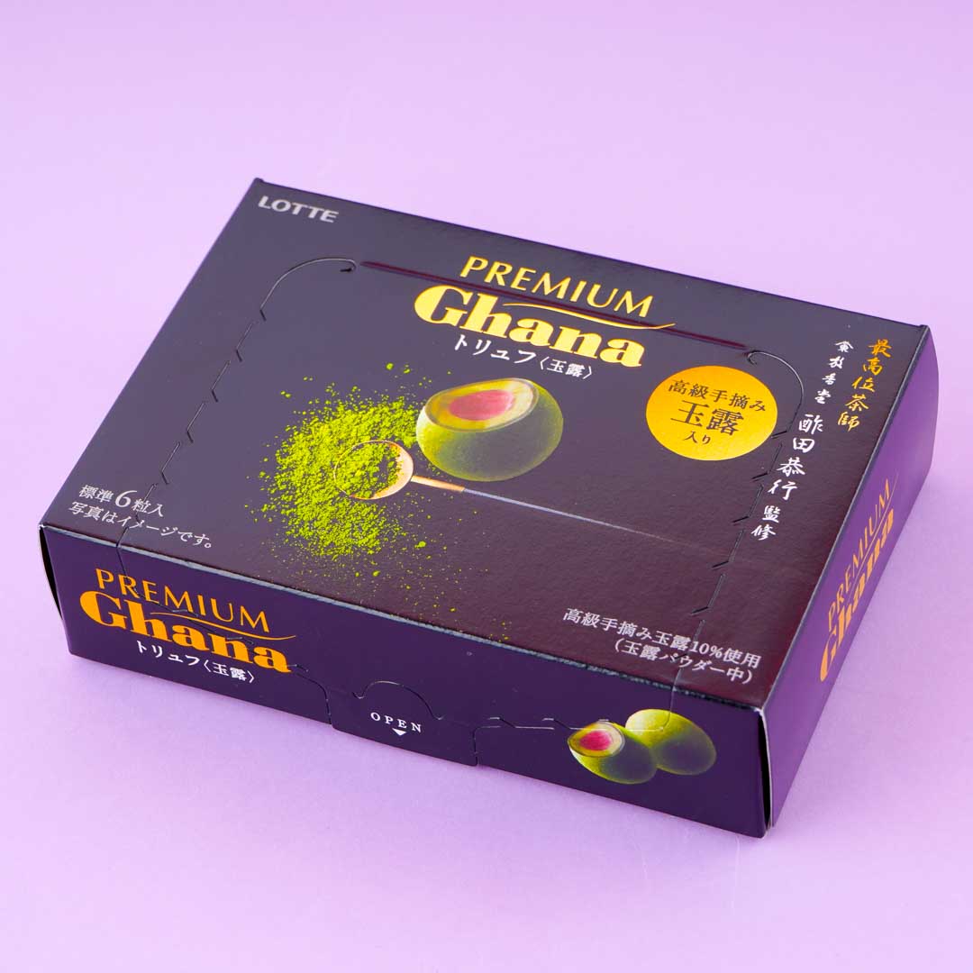 Lotte Premium Ghana Schokoladentrüffel – Gyokuro Matcha