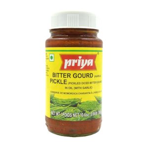 Priya Bitter Gourd (Karela) Pickle in Öl (mit Knoblauch)