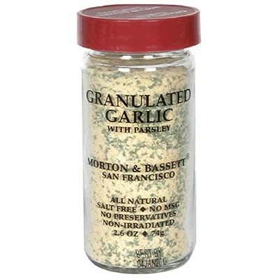 Morton & Bassett Gewürz-Knoblauch granuliert Bio, 2,6 Oz – Packung mit 3