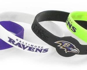 Aminco USA – NFL Baltimore Ravens Silikon Armbänder, 4-Packung