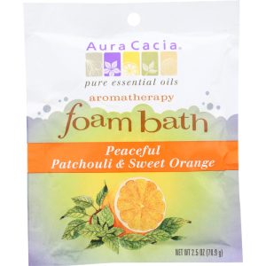Aura Cacia Badeschaum Patchouli Orange Peace, 2,5 oz (Packung mit 6)