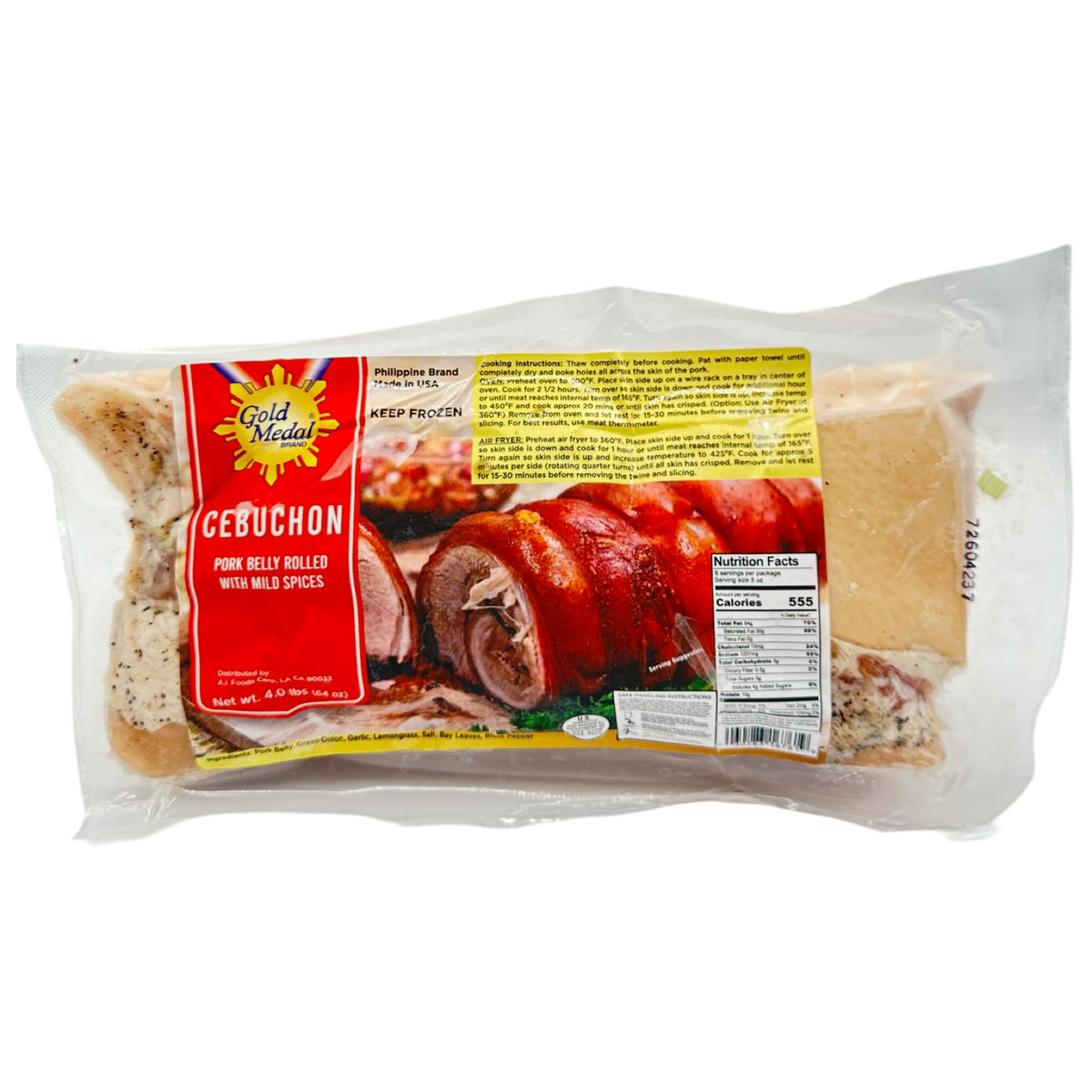 Goldmedaille – Cebuchon – Schweinebauch mit milden Gewürzen gerollt – 4 LBS